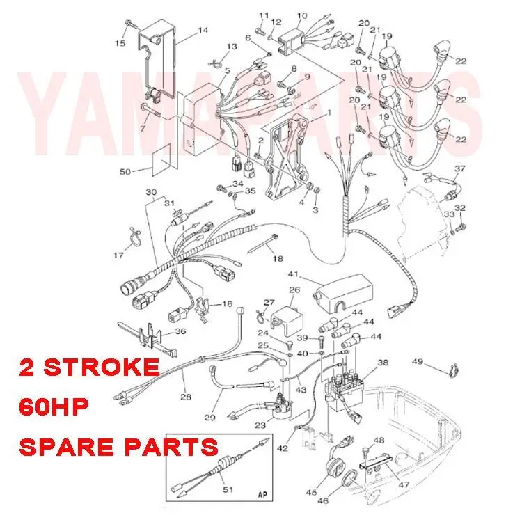 6H1-82563-11 00 TRIM & TILT SWITCH ASSY FOR YAMAHA SEATAN 2 STROKE 60HP OUTBOARD ENGINE SPARE PARTS