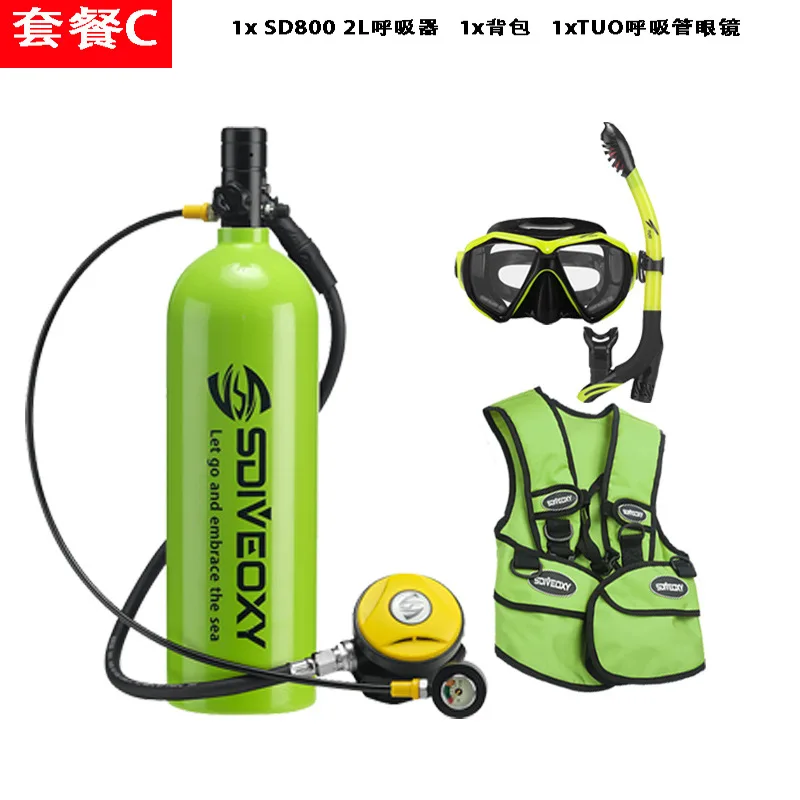 Diving Breathe Underwater Set Bottled Water Sports Diving Spearfishing Small Portable Air Cylinder Diving Accessories