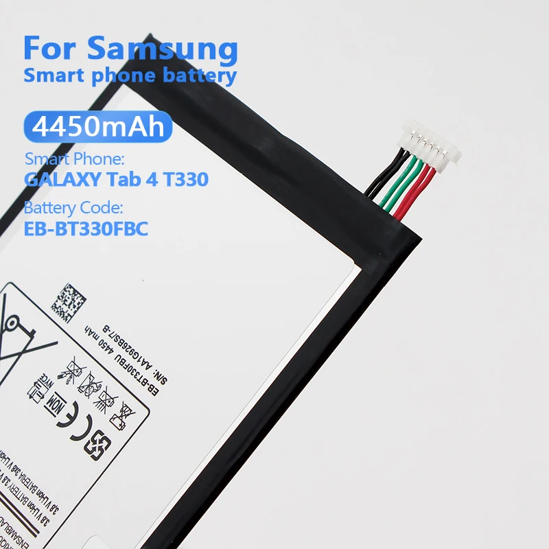 Android smart phone battery for Samsung GALAXY Tab 4 T330 EB-BT330FBC 4450mAh Replacement battery Blue Ray