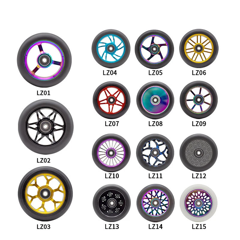 Factory Sale OEM Aluminium Core High Rebound Pro Scooter Wheel 100mm 110mm 120mm 125mm Wheel Roller Ski Wheel