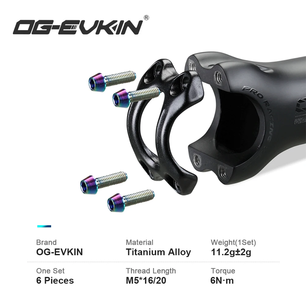 Og-evkin SM-004 Carbon Stem Degree 6/17 Length 80/90/100/110/120mm for Fork Handlebar 28.6MM/31.6MM