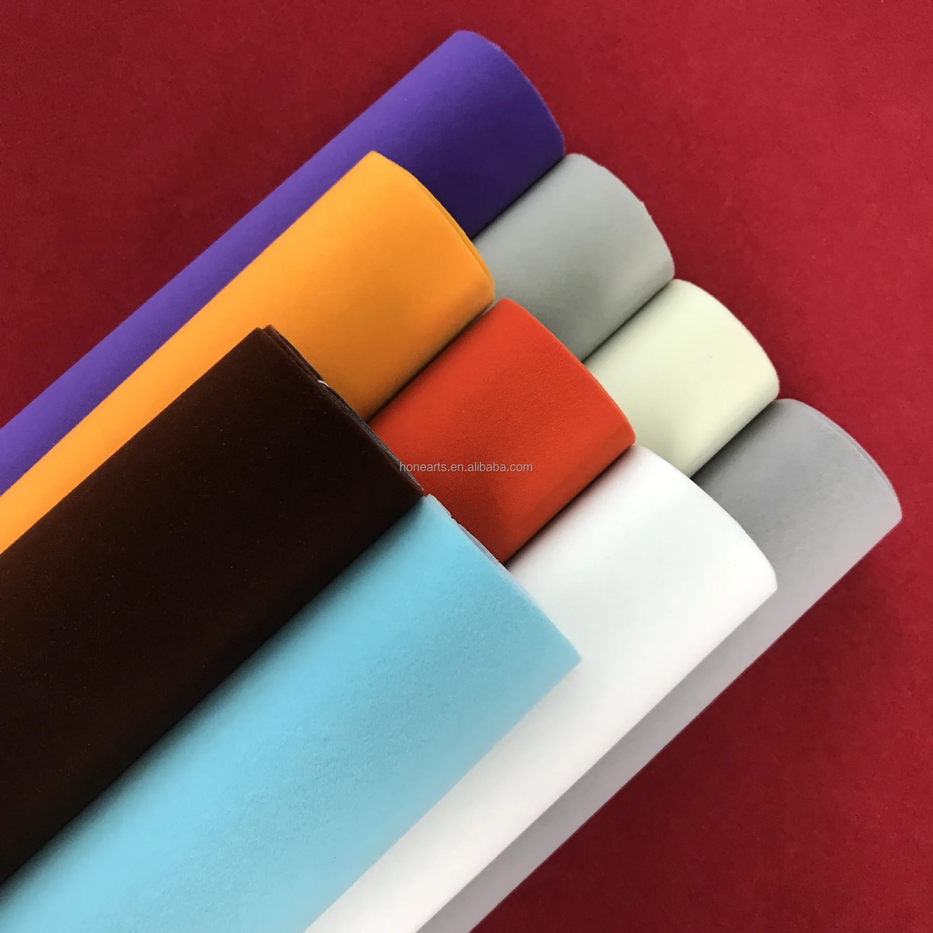 Flocking paper Felt Fabric roll, Soft Velvet for DIY Art & Crafts, Jewelry Box Felt Liner, Felt Wallpaper/ velvet paper