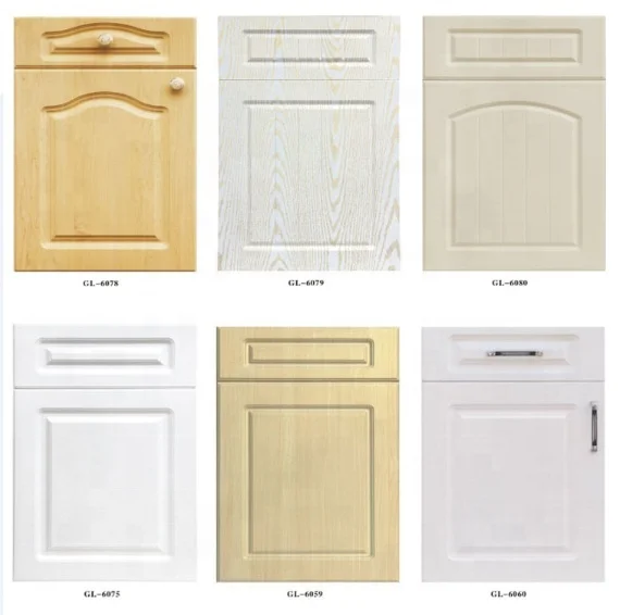 PVC skin Thermofoil MDF kitchen cabinet door