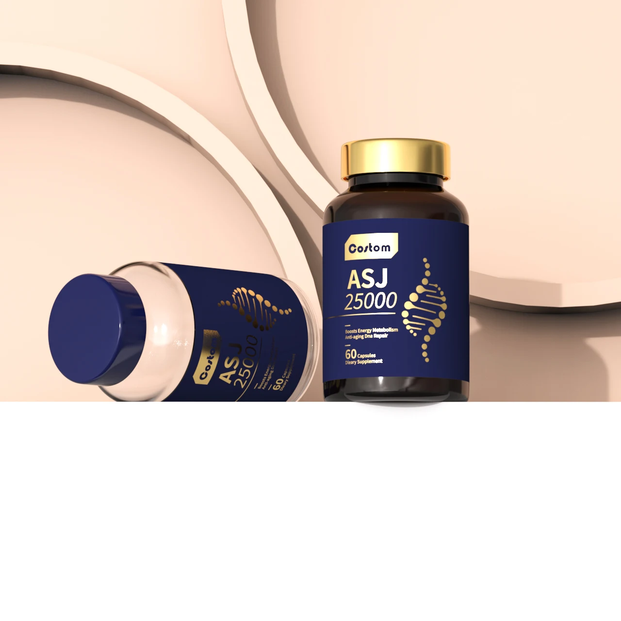 IDEALPAK Custom Round Capsule Pharmaceutical Bottle 250ml Health Care Product Packaging Container With Disk Flap