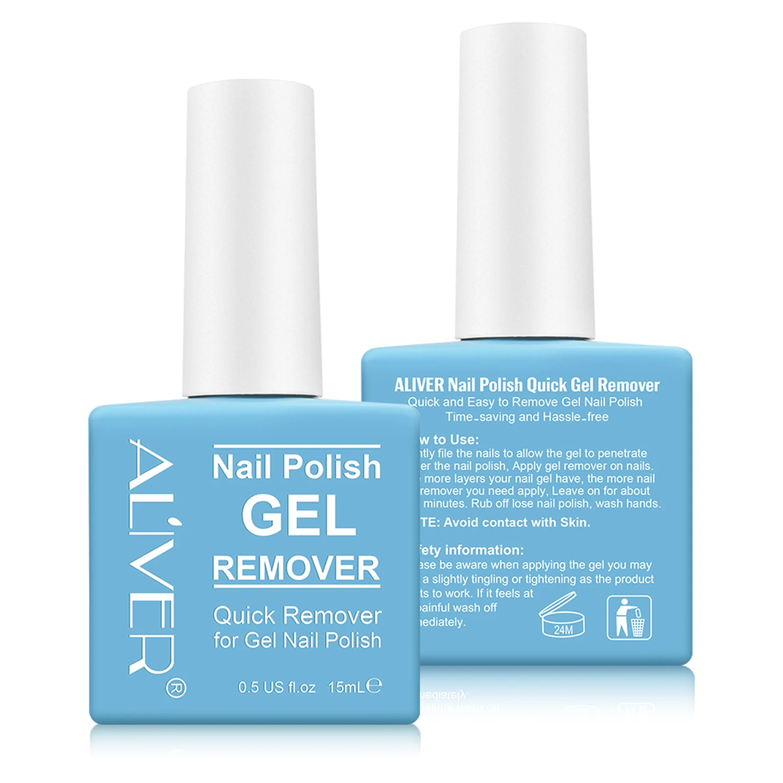 Aliver Blue Nail Polish Remover That Quickly and Easily Removes Nail Gel in 3-5 Minutes