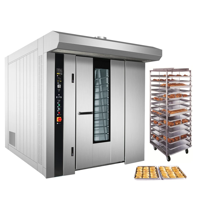 Stainless Steel  Oven-guangzhou Small Rotary Rack Trolley Oven Bakery 64 Rack for Bakery De 16 32 12 Bandejas Suppliers in Kenya