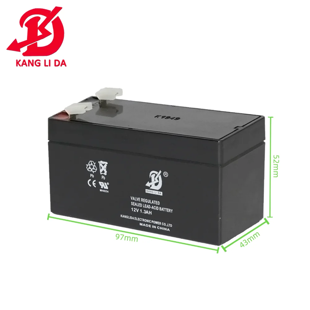 12v 1.3ah rechargeable 12 volts 1.3 amp 20hr sealed lead acid battery