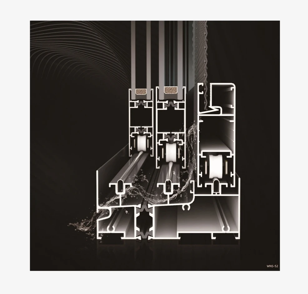 impact aluminum frame double glazed sliding balcony windows best sliding window Thermal Break Aluminum Profile 3 Tracks Sliding