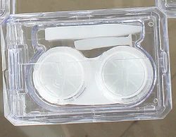 Fashion Square Contact Lens Box Clearly Transparent Contact Lenses Case with Tweezers