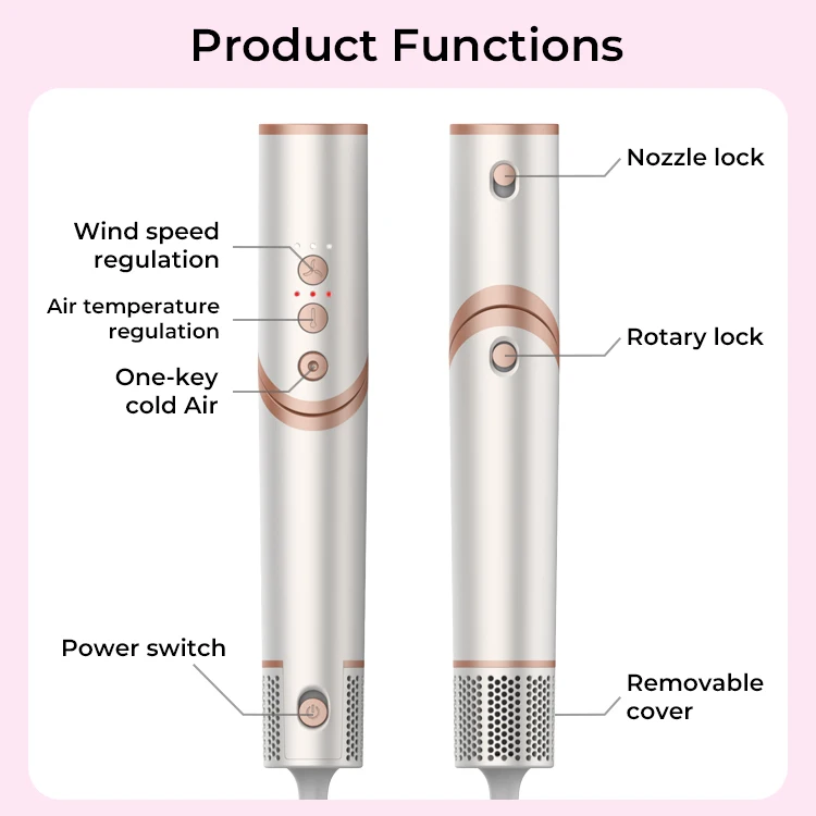 Hair Styler  High-Speed Hot Air Hair Dryer Styler with Blower and Brushes for Home or Salon  8 in 1 Multi Hair Styler