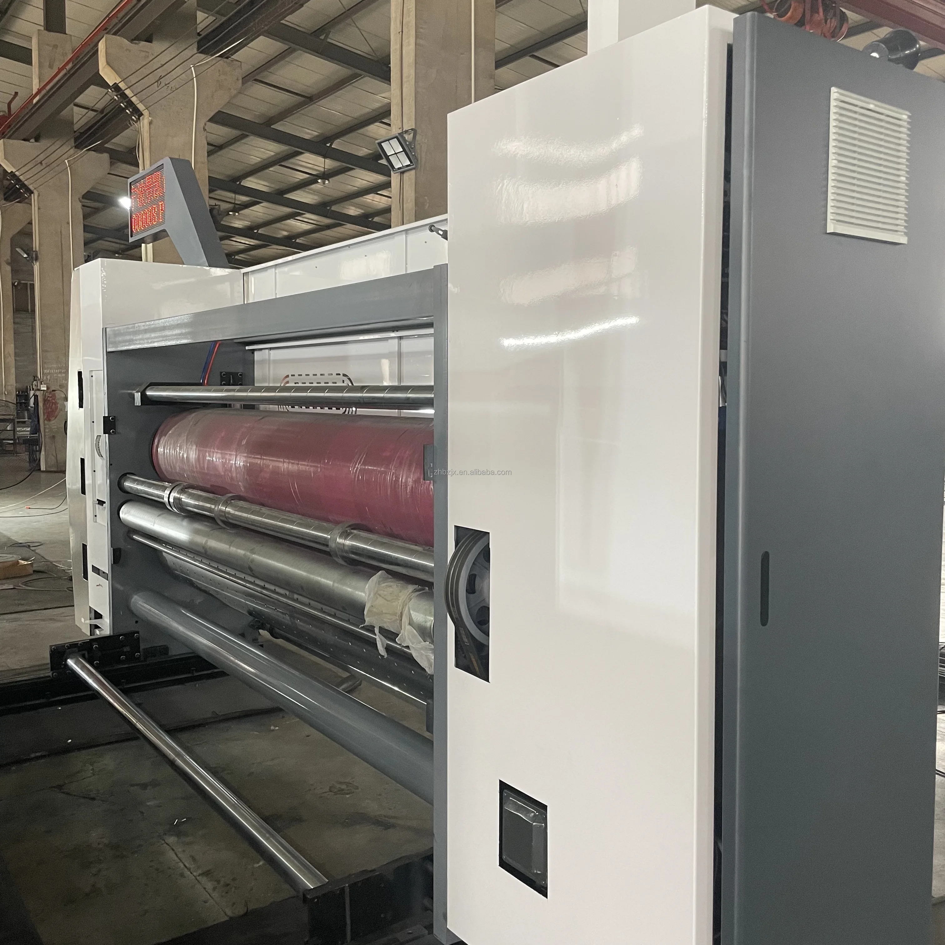 ZH-YSF-D high speed auto control corrugated carton box flexo printer 2 color printing die cutter machine in China