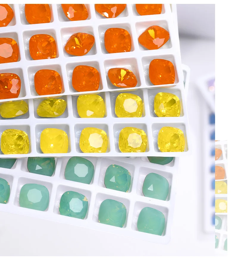 AWCushion crystal 8mm Glass Opal color for jewelry making jewelry for women and garment  processing accessories glass rhinestone