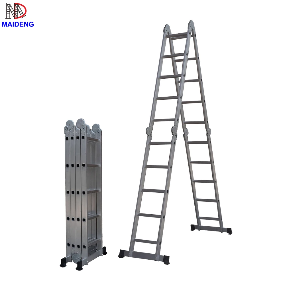 Multipurpose Ladder EN 131 Aluminium Material 12.5 Ft Step Ladders with 150Kg  max load