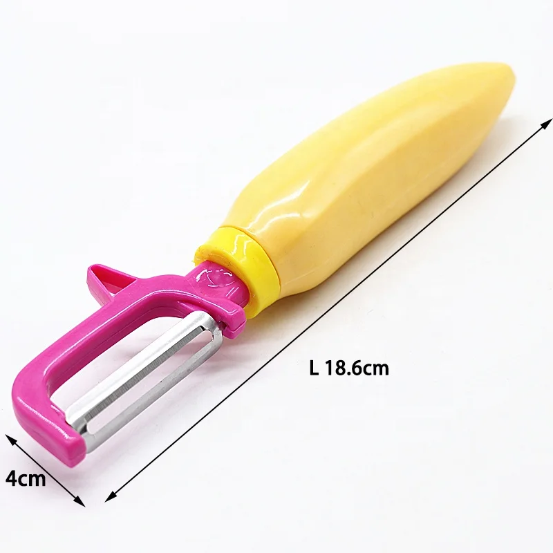 Ergonomic banana shape handle stainless steel multi peeler blade for potato vegetable carrot fruit