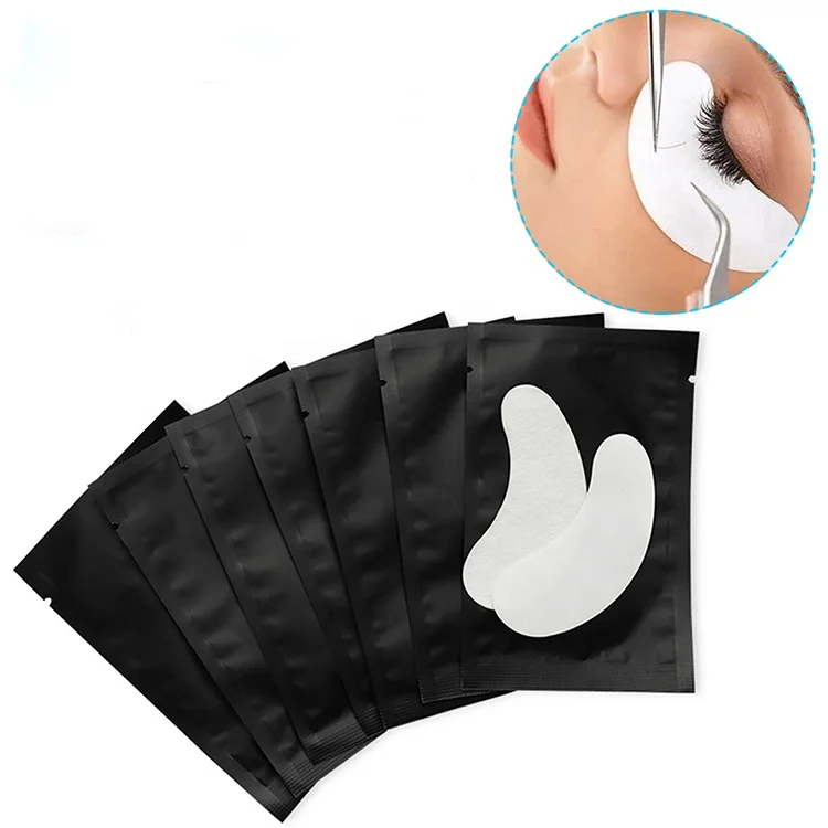 OEM factory lint free black under eye eyelash extension gel patch pad