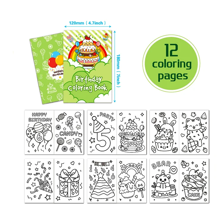 free sample custom soft cover children birthday drawing coloring book printing for kids