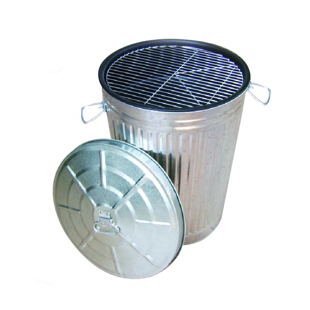 Creative Design Outdoor Ash Bin Trash Bin Shape Barbecue Grill Charcoal Barrel Grill