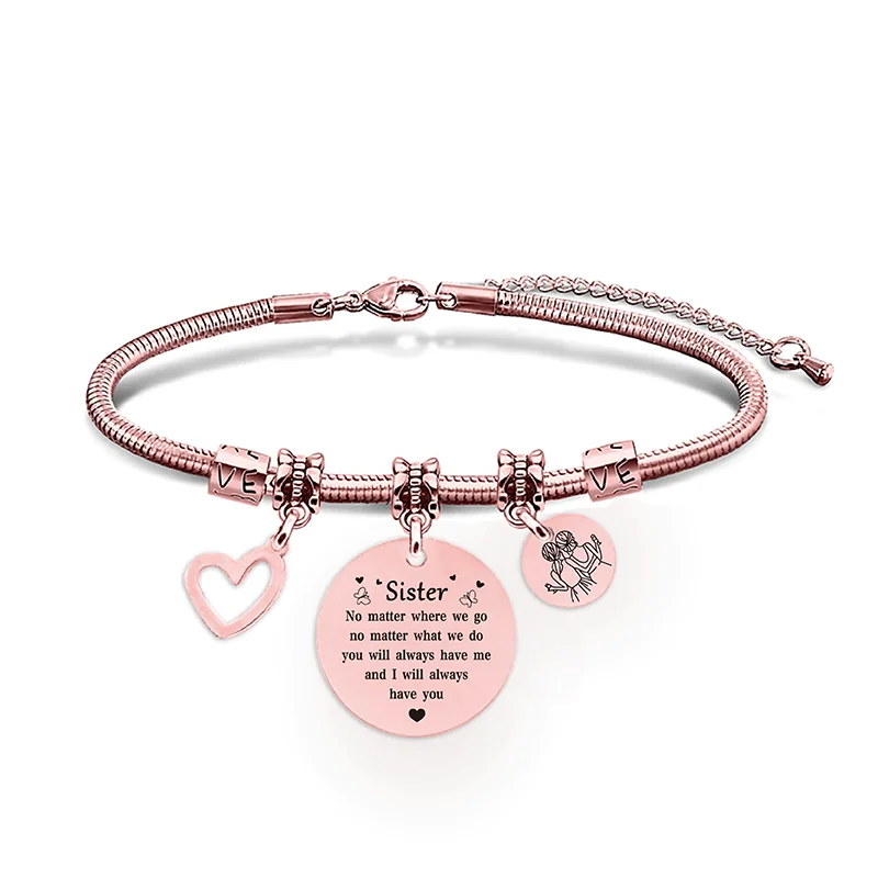 Ywganggu Unisex Custom Snake Bone Stainless Steel Best Friend Bracelets Matching Jewelry for Best Friends of Any Gender