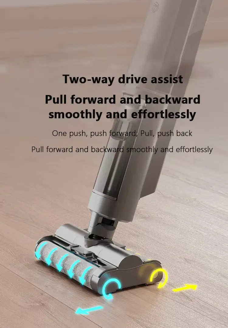 Electric double cleaning brush floor washer 4-in-1 vacuum cleaners & floor care with hot dryer station