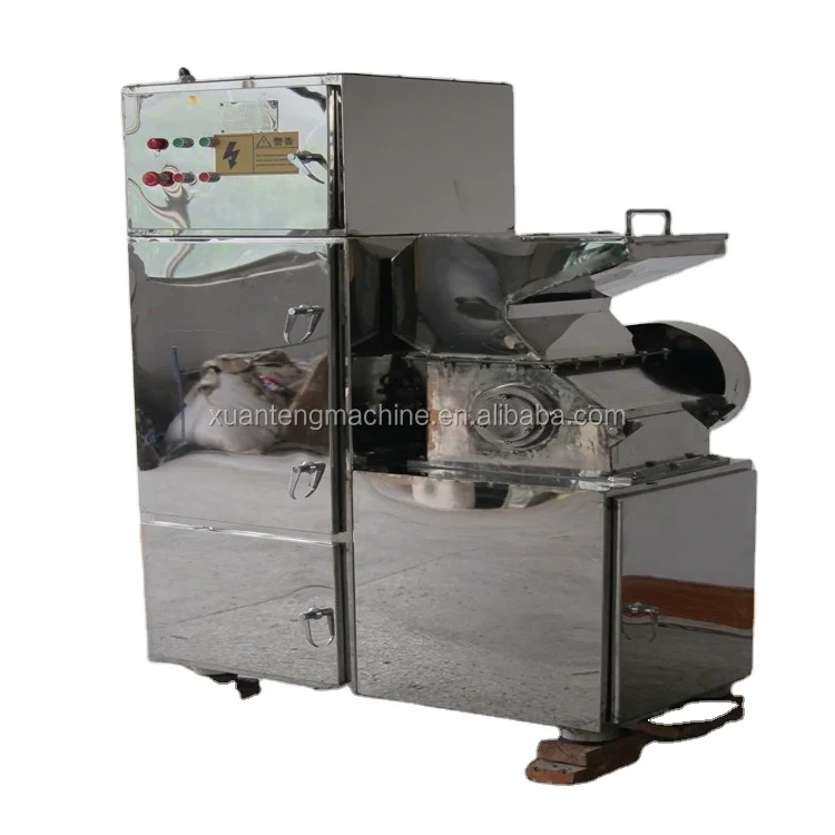 Vertical salt/sugar coarse crusher/pulverizer with dust removal collector
