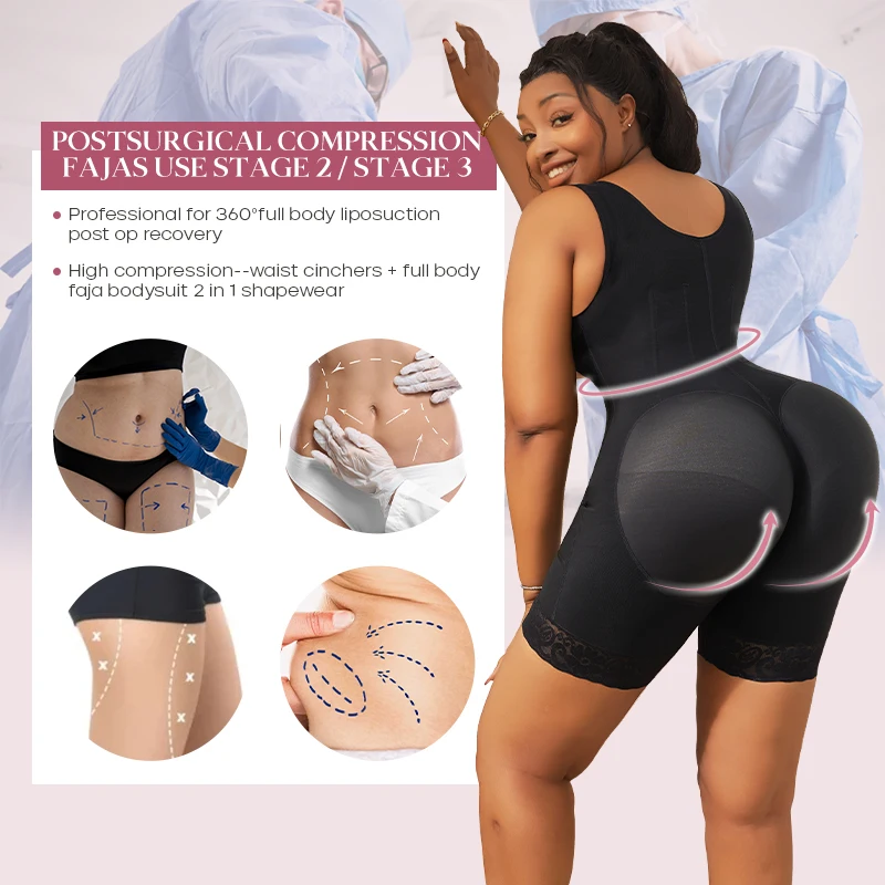High Compression Tummy Control Stage 1 2 Colombian Garments Wholesale Post Op Surgery Fajas Colombianas Shapewear For Women