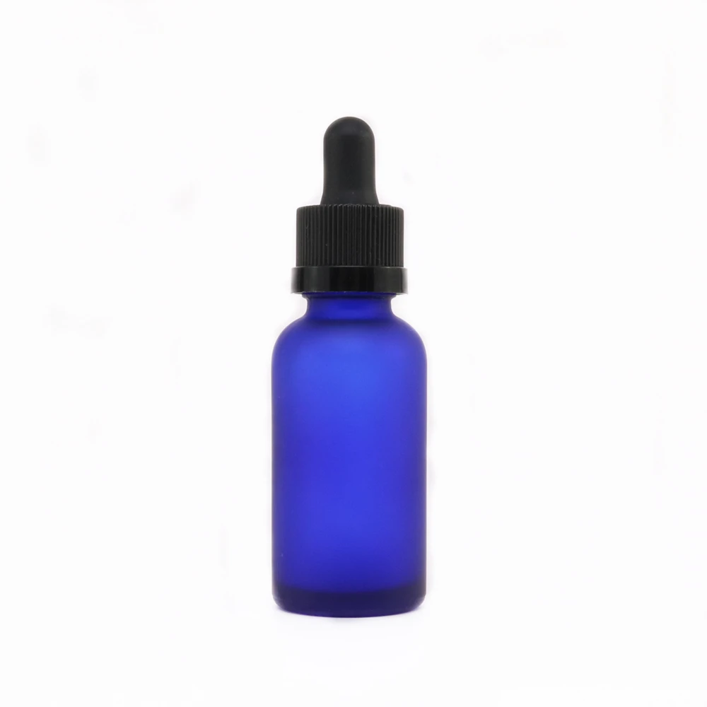 
Wholesale OEM 30ml glass frosted cobalt blue bottle for essential oil 