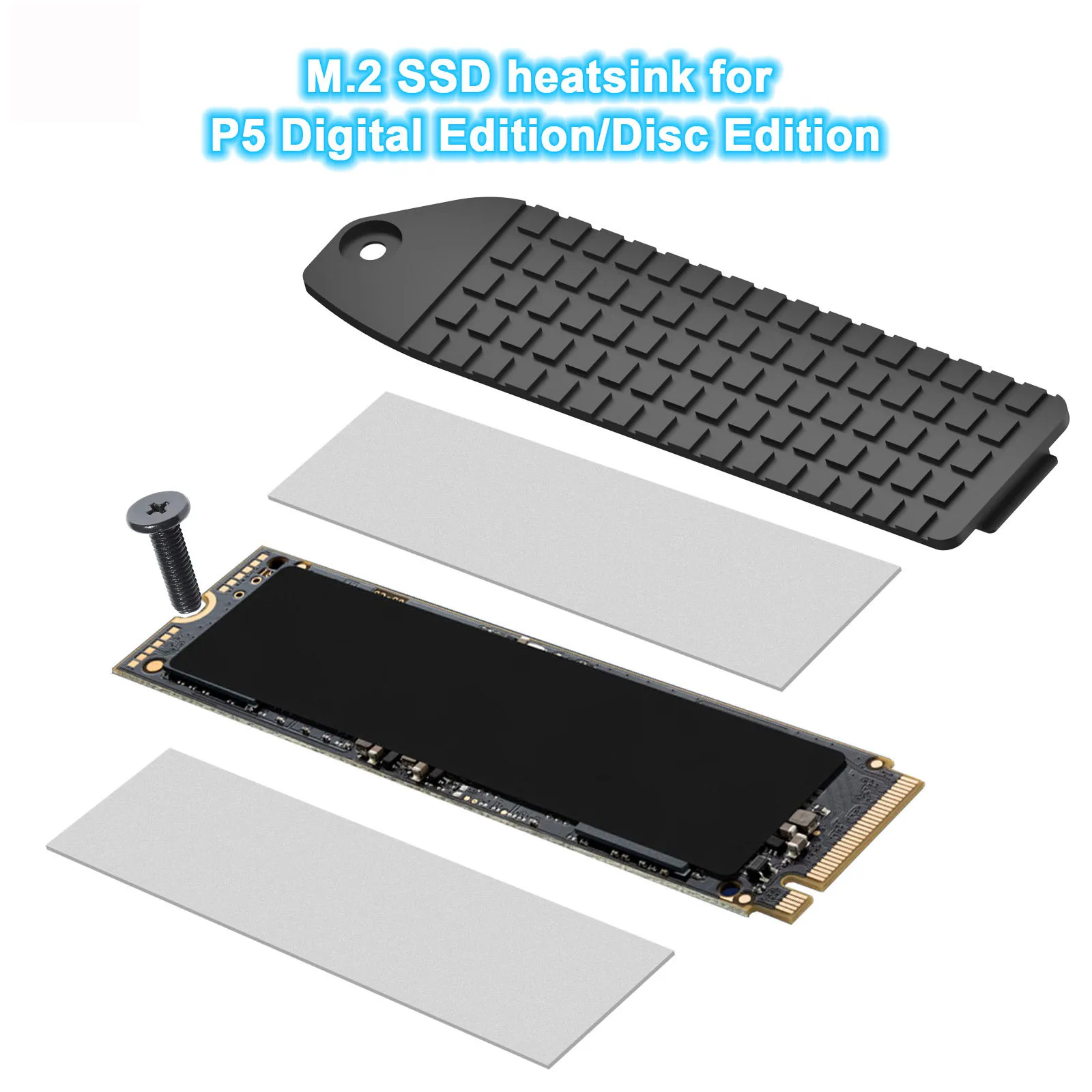 Hot sale M.2 SSD Heat sinks for PS5 Digital Edition/Disc Edition Radiator with Thermal Conductive pad