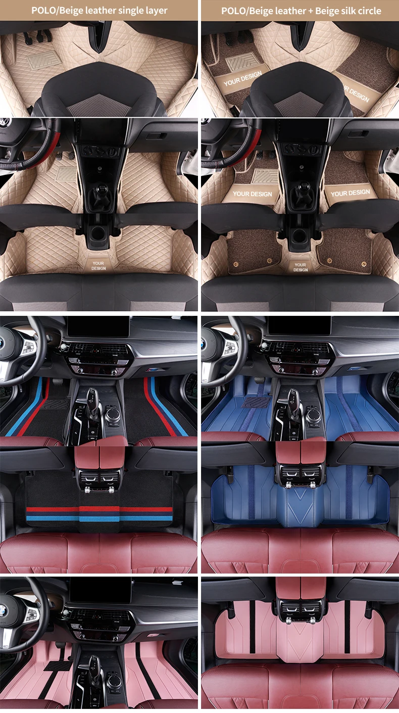 factory price Left hand drive 5D custom-built car floor mats for Audi A8