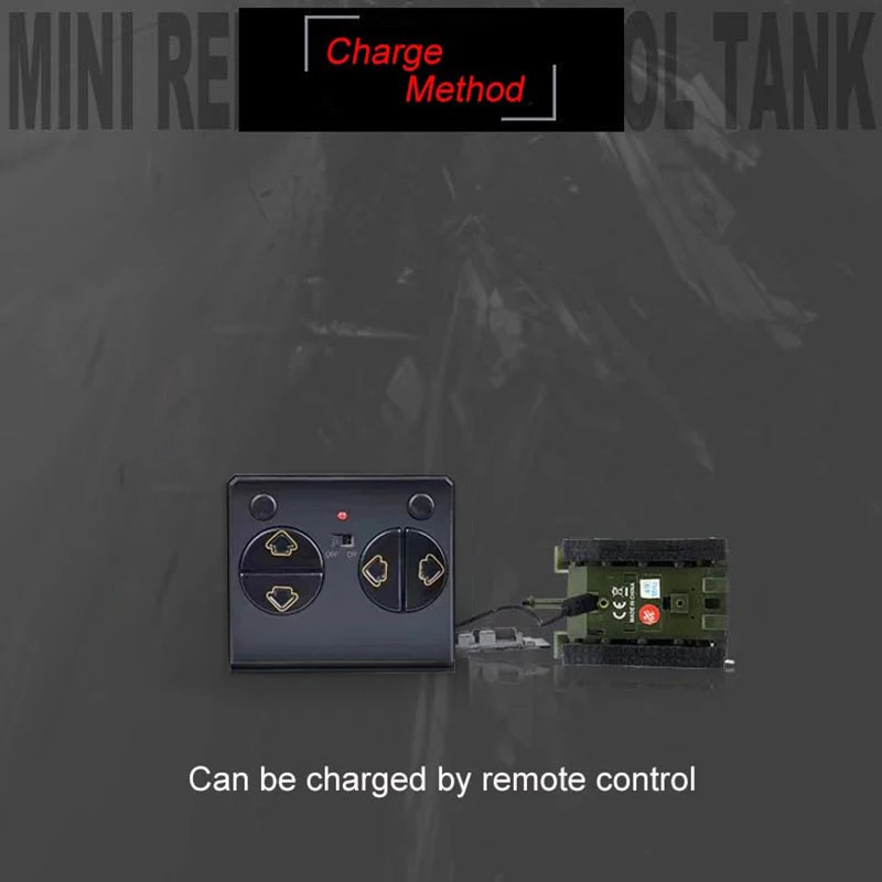 2.4G rotating stunt car rechargeable small half-track remote control mini military tank toys
