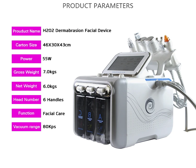 Hydrabeauty  6 in 1 multifunctional oxygen hydrapeel facial  newface machine beauty aquafacial h2o2 equipment