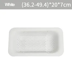 Foldable Dishes Drying Rack Shelf Sink Drain Basket Collapsible Colander Kitchen Extendable Strainer Bathroom Storage