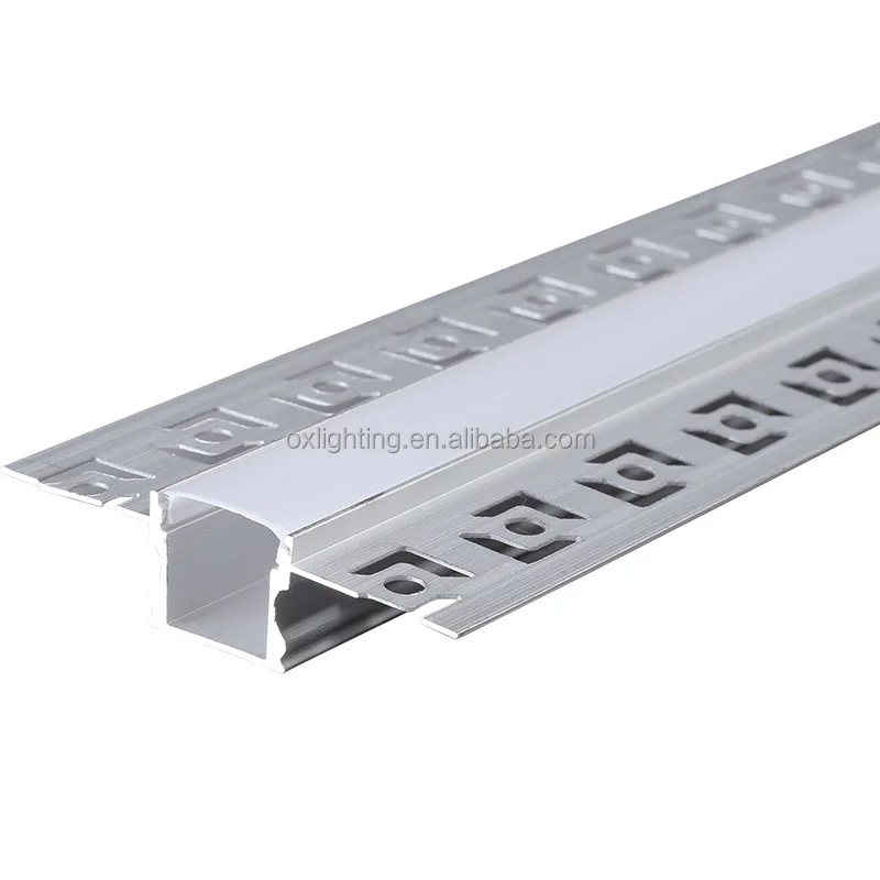 Led Aluminium Profile Drywall Recessed Slim Led Profile Drywall Black Plasterboard Led Profile Light For Drywall