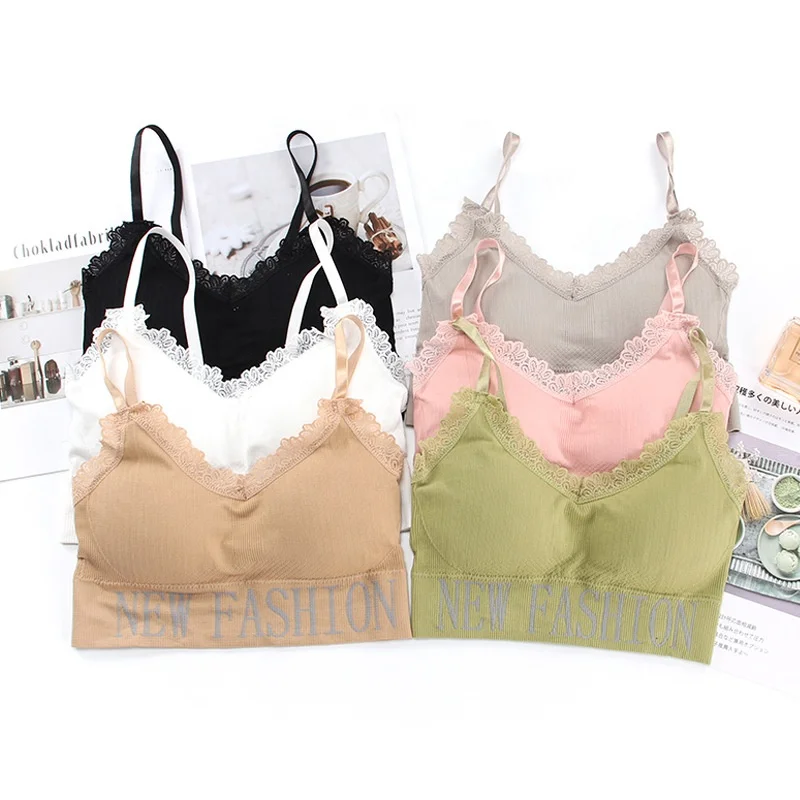 Hot Sale Girl Student Comfortable Nylon Seamless Underwear Women Padded Sports Yoga Bra