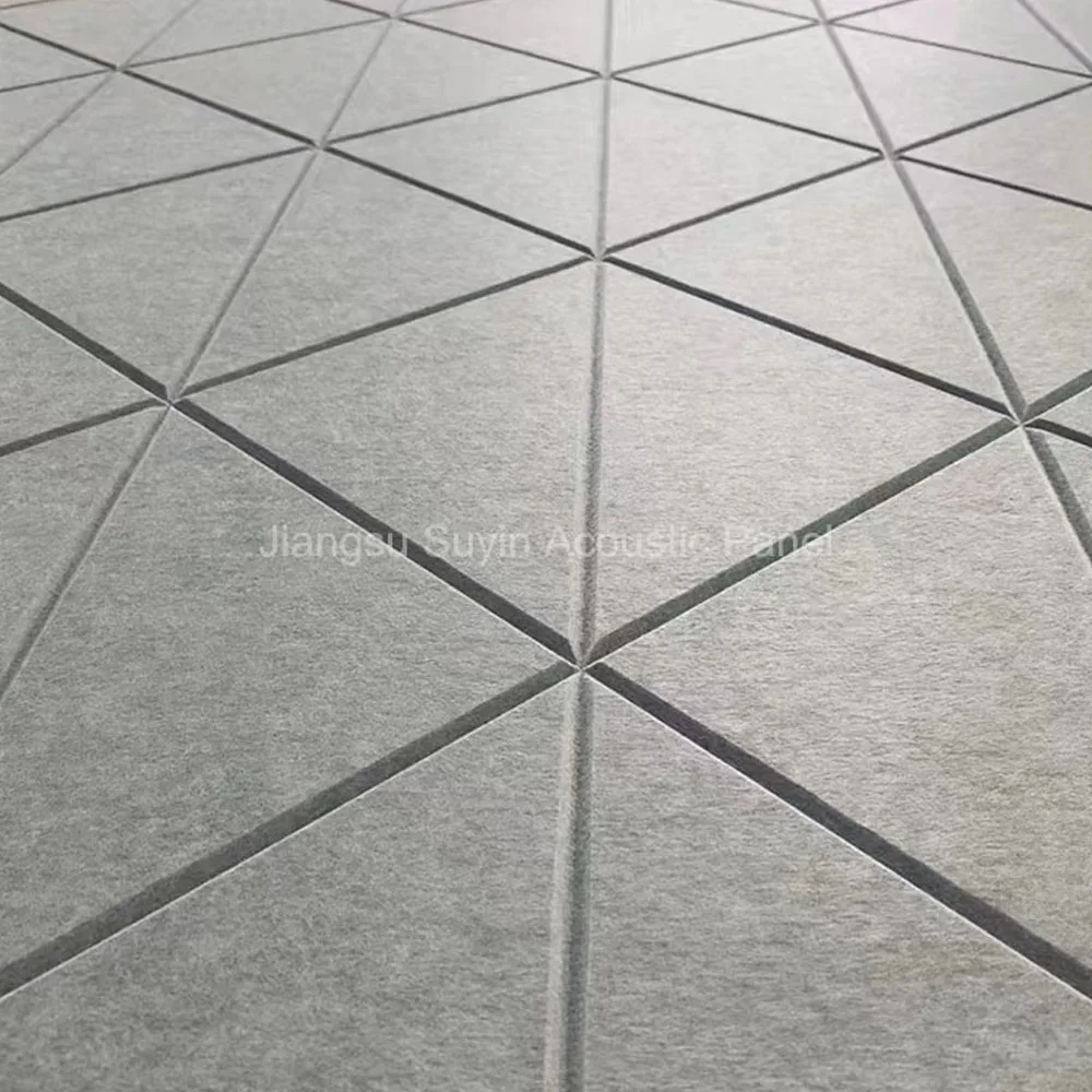 Polyester fiber mdf black wooden acoustic ceiling panels sound absorbing akupanel slat wall panels