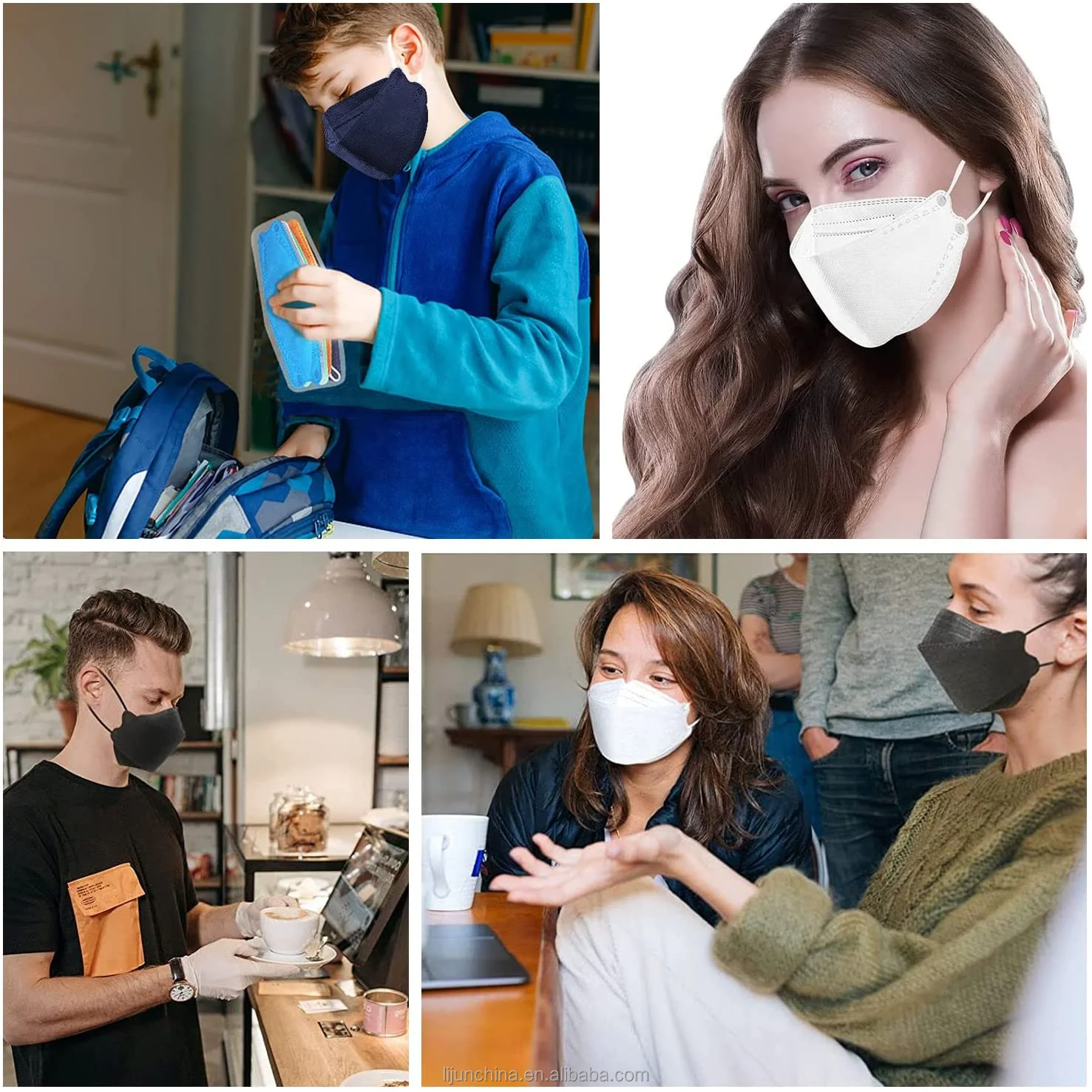 Ffp3 Ffp2 Meltblown 3 Ply Surgical Kf94 Kf Printed For Kids Kn 94 Logo Kn95 Kn94 Grade B Disposable Medical Level Face Mask