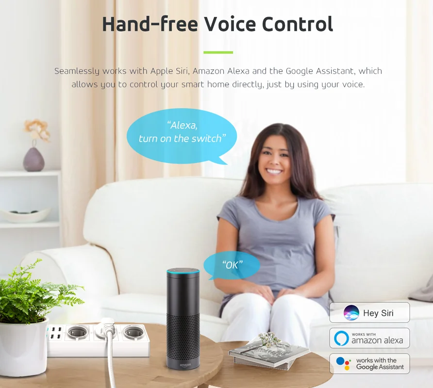  Tuya 4 usb-порт быстрой зарядки 3 европейская сетевая розетка с Siri Amazon echo и Google assistant wi-fi