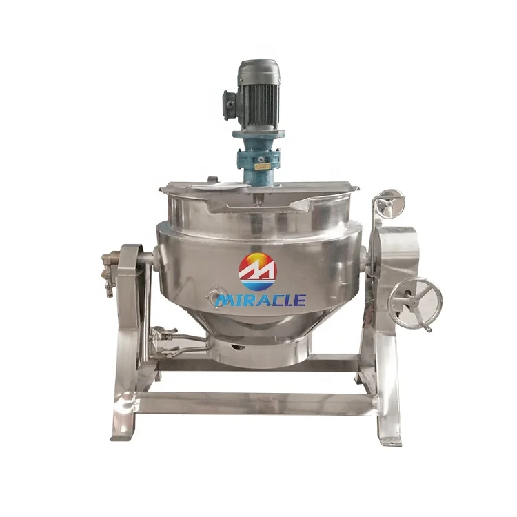 200 liter electric steam jacket boiler jacketed cooking kettle