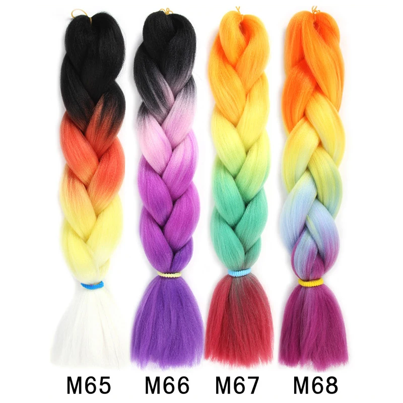 Factory Hot Sale Wholesale for African Braids Ombre Expression Jumbo Hair Braid Synthetic Braiding Hair