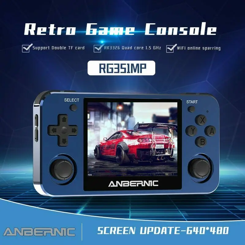 Anbernic Portable Game Console RK3326 IPS Screen Retro Games Arcade Player 20 Emulator RG351MP