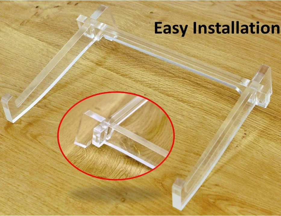 Custom Size Color Desk Tabletop Removable Laptop Display Stand Clear Laptop Stand Acrylic