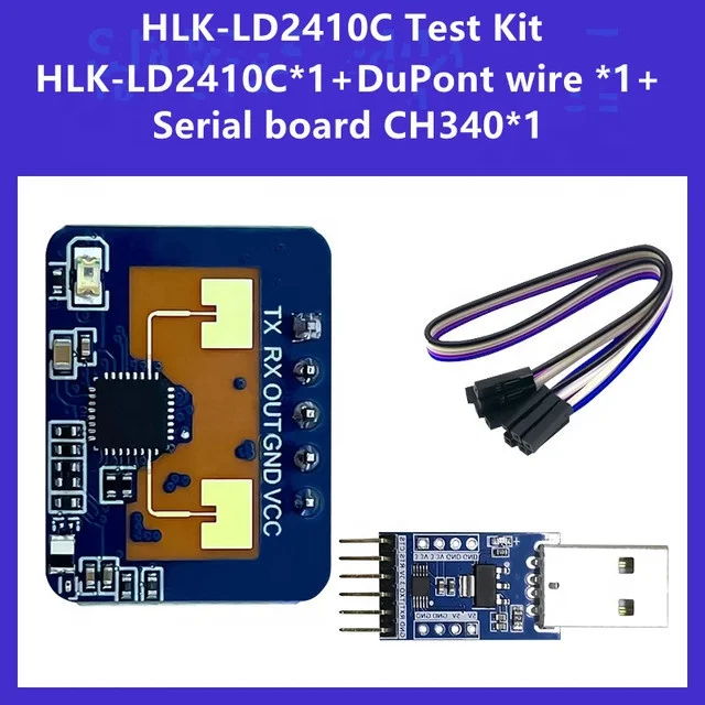 Hot Hi-Link High Sensitivity LD2410C 24GHz mmWave Human Presence Status Sensing Radar Sensor Module HLK-LD2410C
