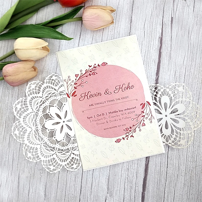 Glitter Wedding Invitation Card Party Laser Cut Gold Silver Elegant Royal Design Marriage