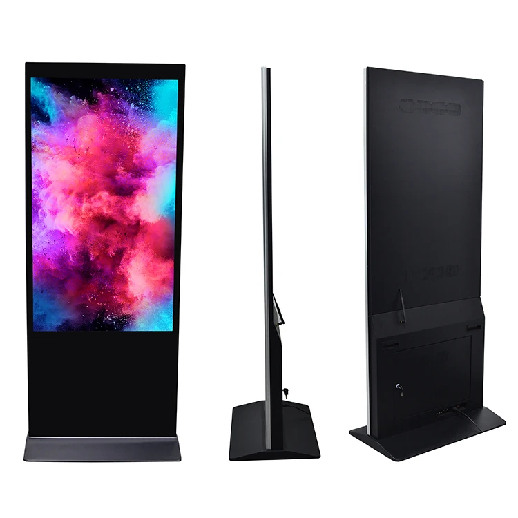 
55inch indoor lcd advertising display floor standing digital signage touchscreen totem with Android player factory direct price 