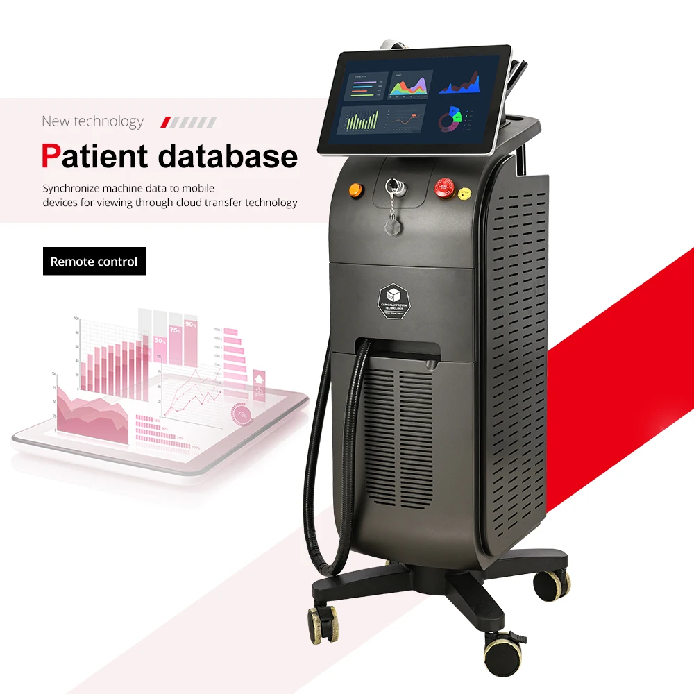 DFLASER Macro Channel Diode Laser Lazer Epilator Titanium Hair Removal Device 2023 755 808 1064 Alexandrite Ice Stationary