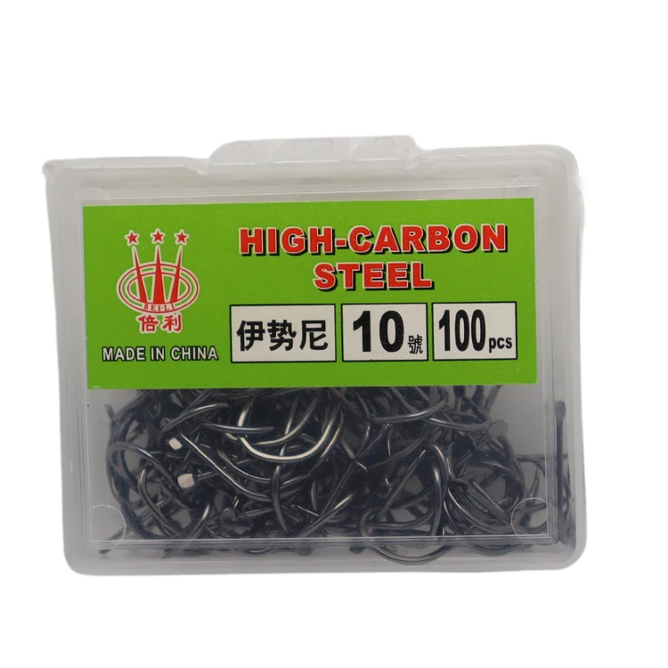  Factory Wholesale Outlet Black Band With Barbed Boxed Packaging High Carbon Steel Fishing Hook
