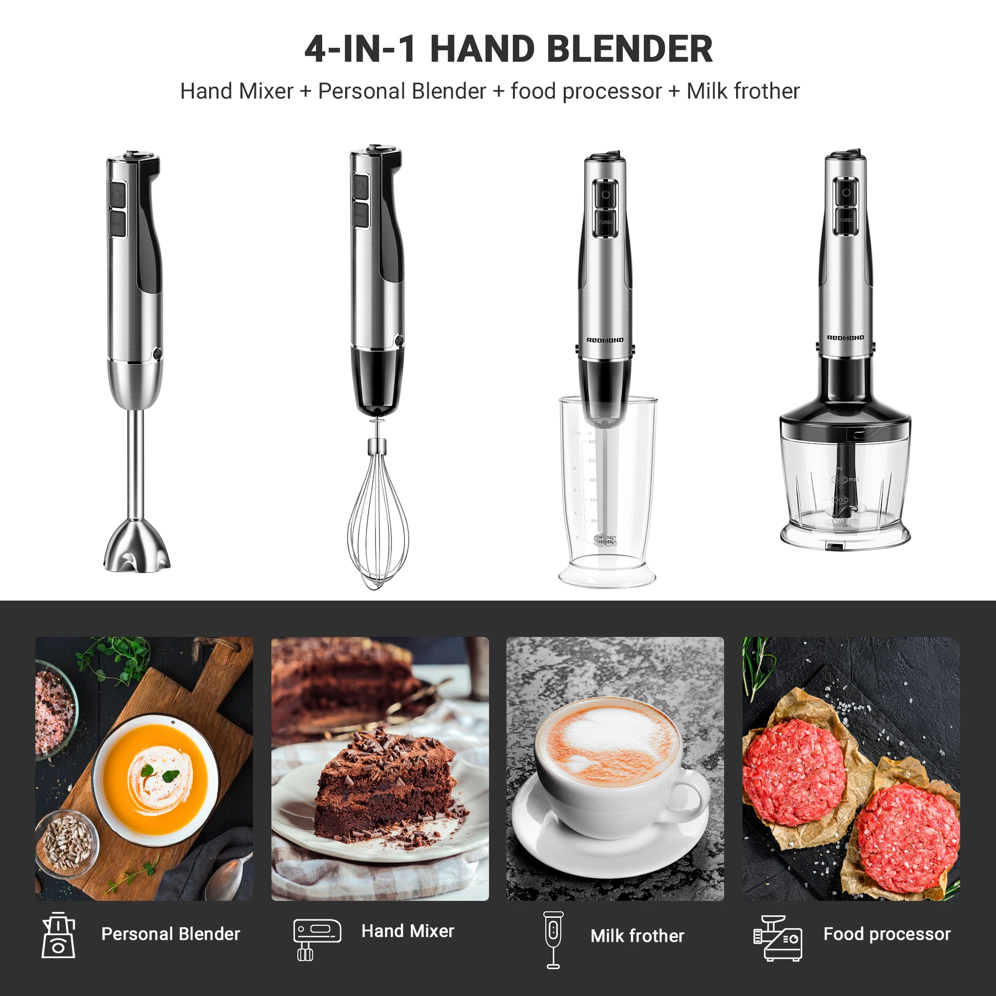 Best Buy Powerful Hand Stick Blender Home Kitchen Use Hand Blender Mini Electric Food Chopper Mixer Blender