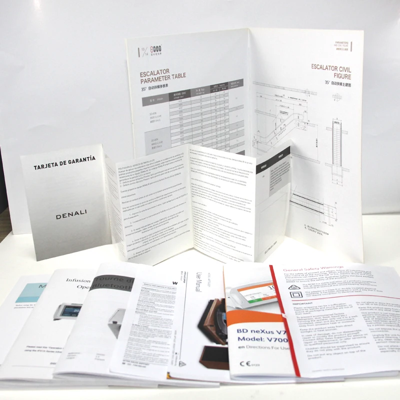 Wholesale Custom Product User Printed Fold Catalogue Guide Instruction Manual