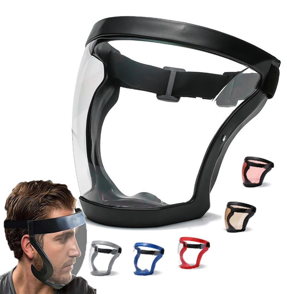 Splash-proof WindProof Anti-fog Mask Safety Glasses Protection Eye Face Mask Clear Transparent Full Face Shield with Filters