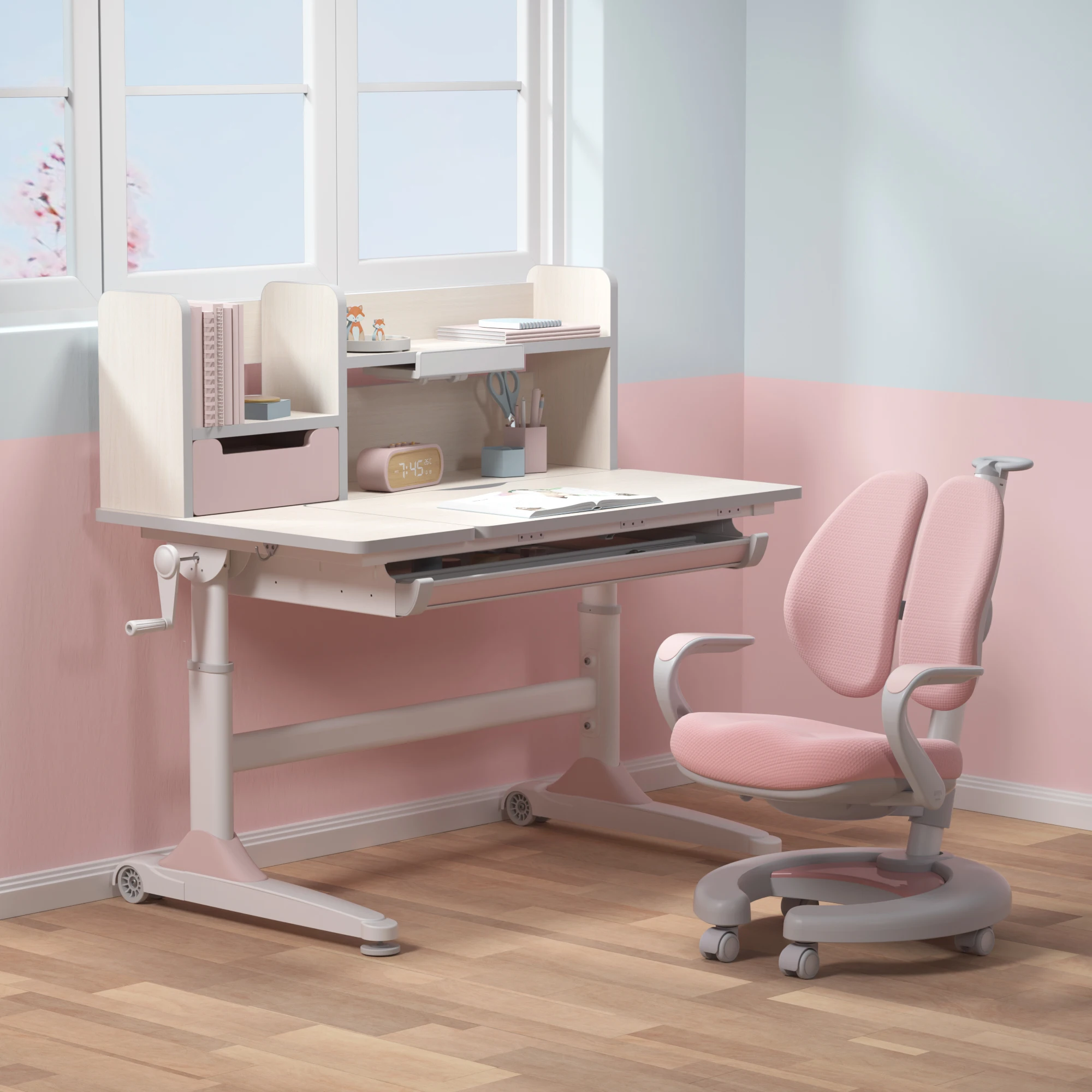 IGROW study desks for kids table ergonomic modern adjustable study desk