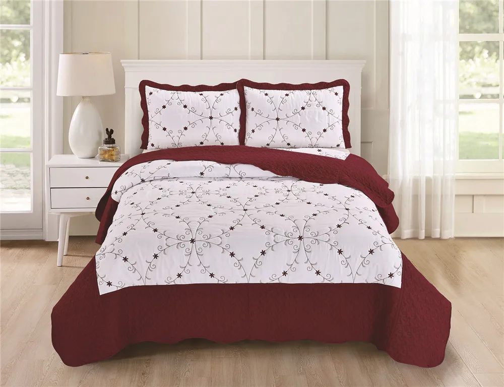 Quilts Queen King Size Microfiber Bedding Quilts Made In China Coverlet for Bedroom Wholesale